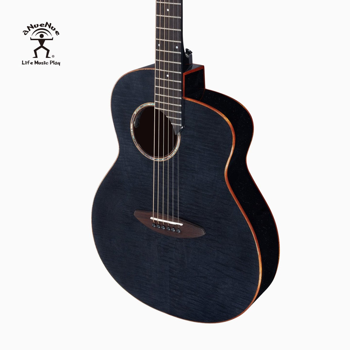 aNueNue L77E Thin Body Electric Acoustic Guitar Mahogany Back and Sides Gloss Finish