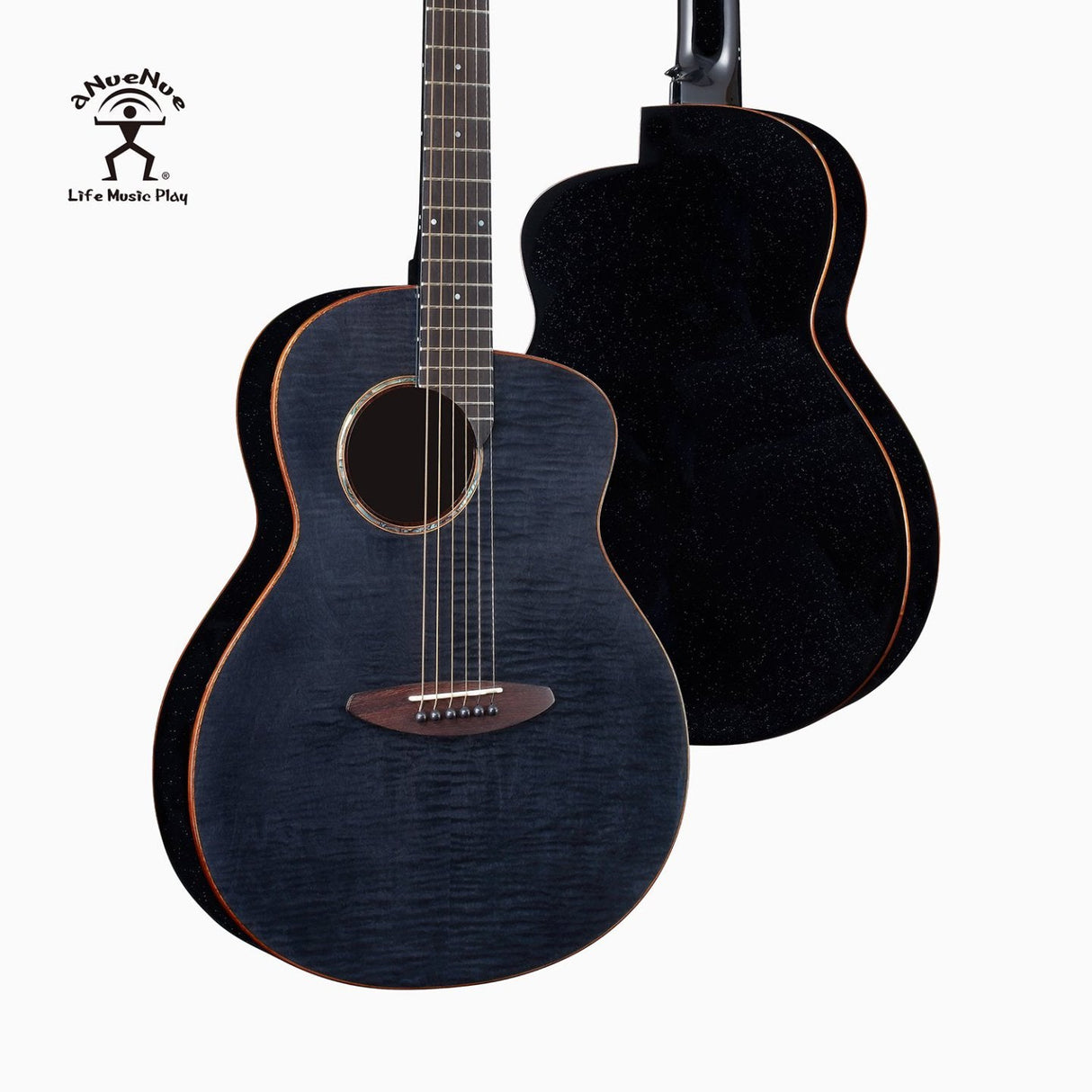aNueNue L77E Thin Body Electric Acoustic Guitar Mahogany Back and Sides Gloss Finish