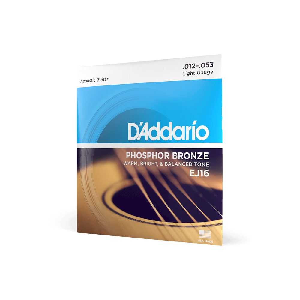 D'Addario EJ16 | Phosphor Bronze Acoustic Guitar Strings 12-53