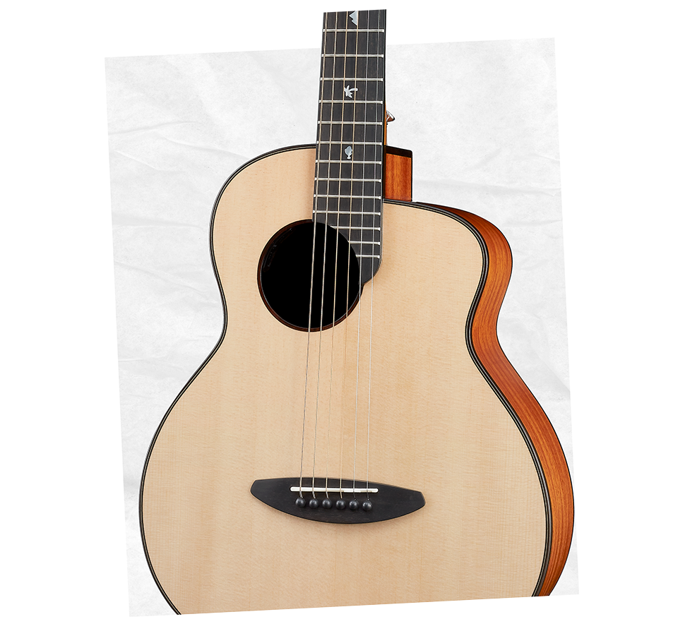 aNueNue Clint Travel Size Guitar Sitka Spruce Top with Natural Satin Finish