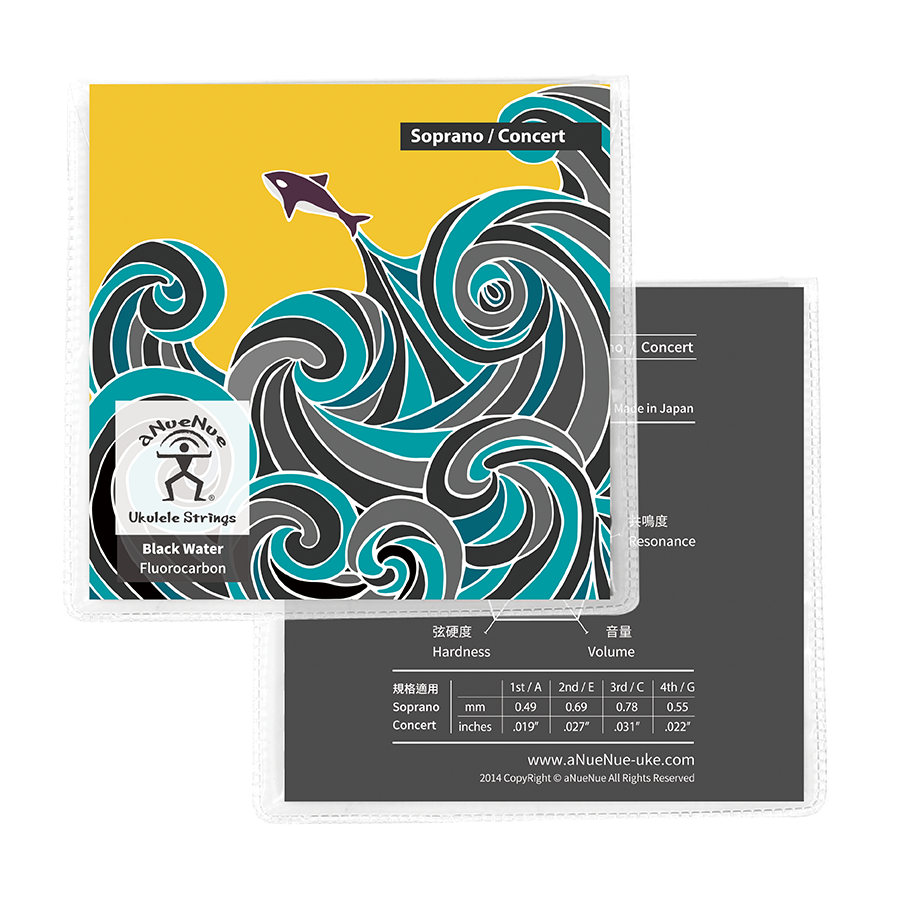 aNueNue Black Water Soprano/Concert Ukulele Strings