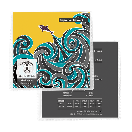aNueNue Black Water Soprano/Concert Ukulele Strings