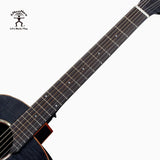 aNueNue L77E Thin Body Acoustic Electric Guitar Ebony Fretboard with Mother of Pearl Inlays
