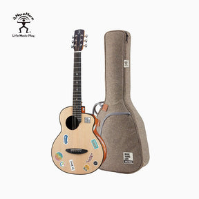 aNueNue x Music Travel Love Clint 36" Travel Size Guitar with Original Linen Gigbag – Front View