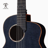 aNueNue LN77E Black Flamed Top Nylon Guitar Ebony Fretboard with Mother of Pearl Dot Inlays