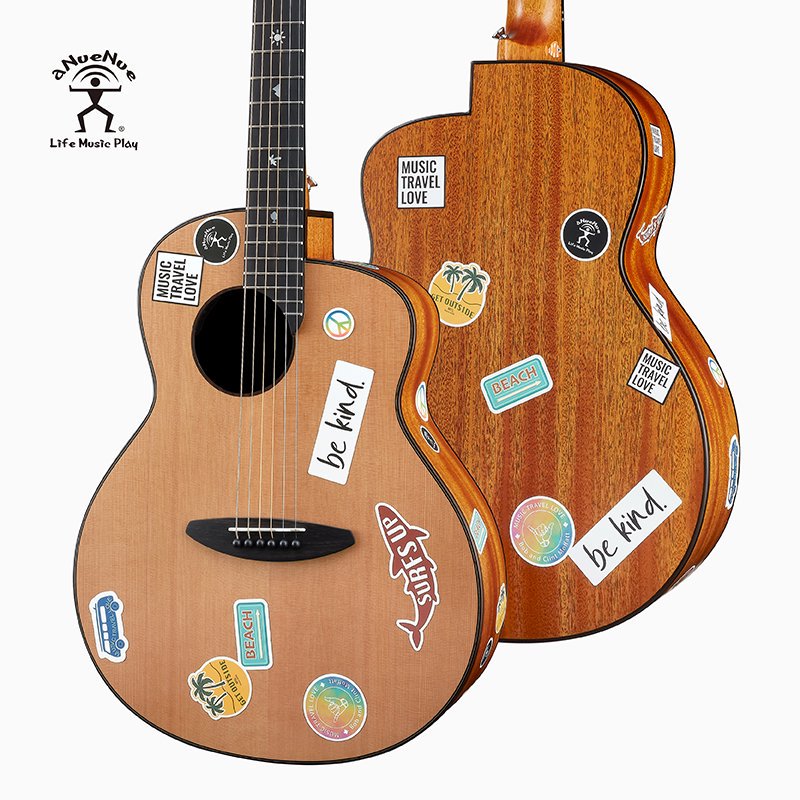 aNueNue Music Travel Love Bob Full  Guitar Mahogany Back and Sides – Satin Finish