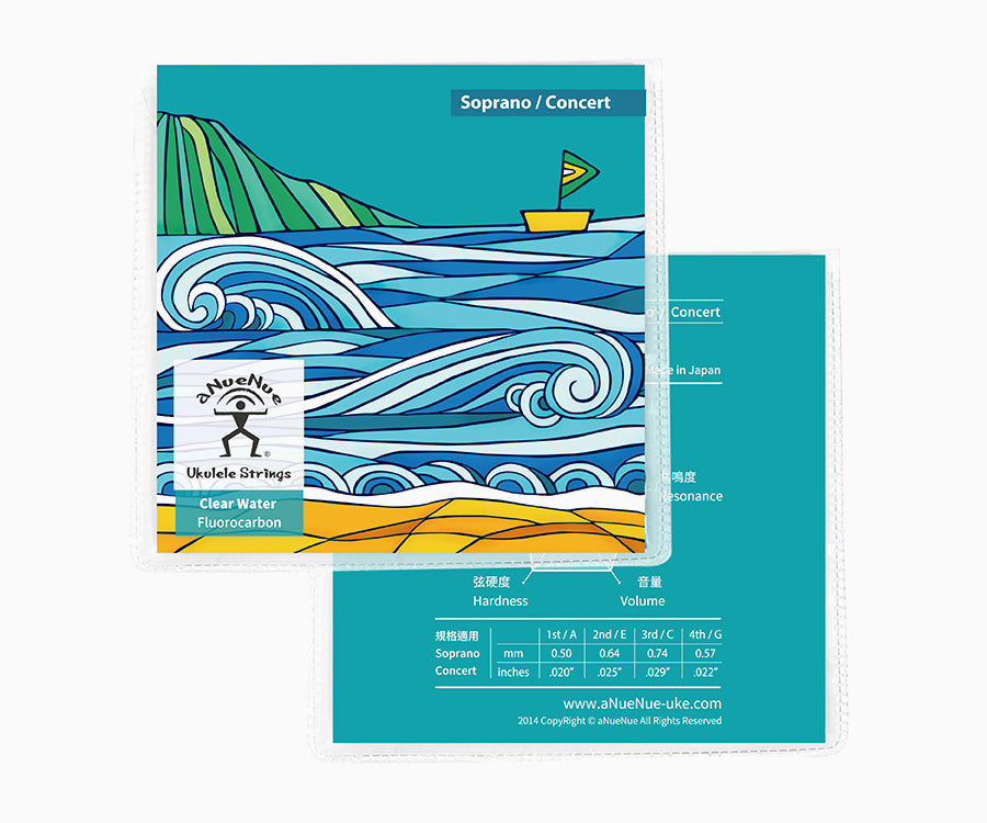 aNueNue Clear Water Soprano/Concert Ukulele Strings