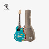 aNueNue Music Travel Kids Morelos Blue 36" Travel Size Guitar with Original Linen Gigbag – Front View