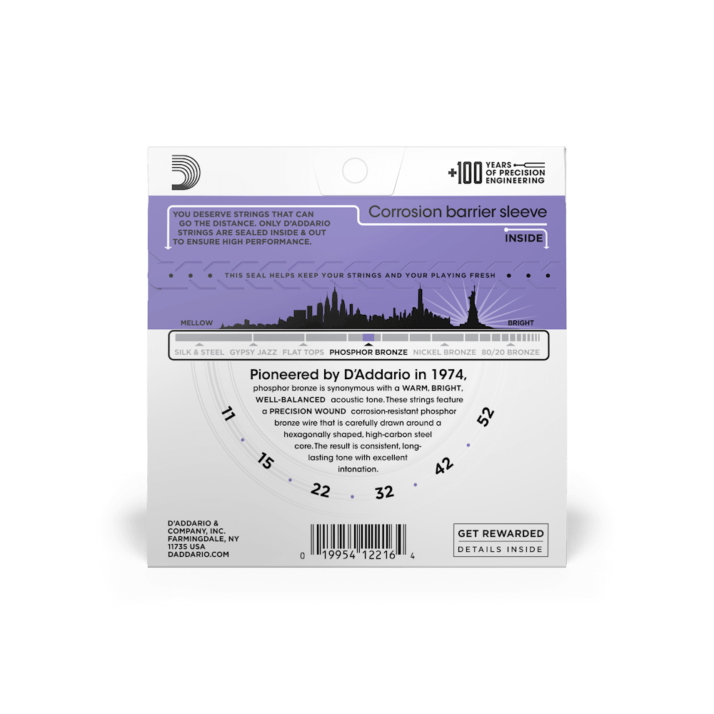 D'Addario EJ26 | Phosphor Bronze Acoustic Guitar Strings 11-52