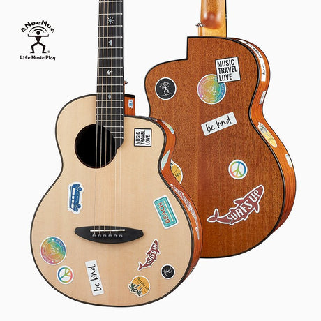 aNueNue Clint Travel Size Guitar Mahogany Back and Sides – Satin Finish